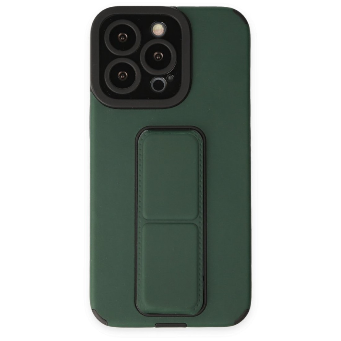  iPhone 14 Pro Kılıf Mega Standlı Silikon - Yeşil