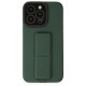  iPhone 14 Pro Kılıf Mega Standlı Silikon - Yeşil