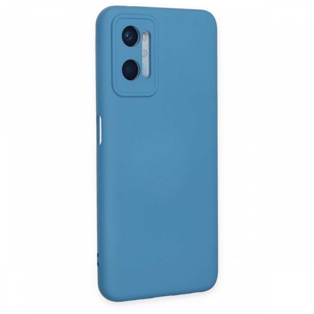  Oppo A96 Kılıf Nano içi Kadife Silikon - Mavi