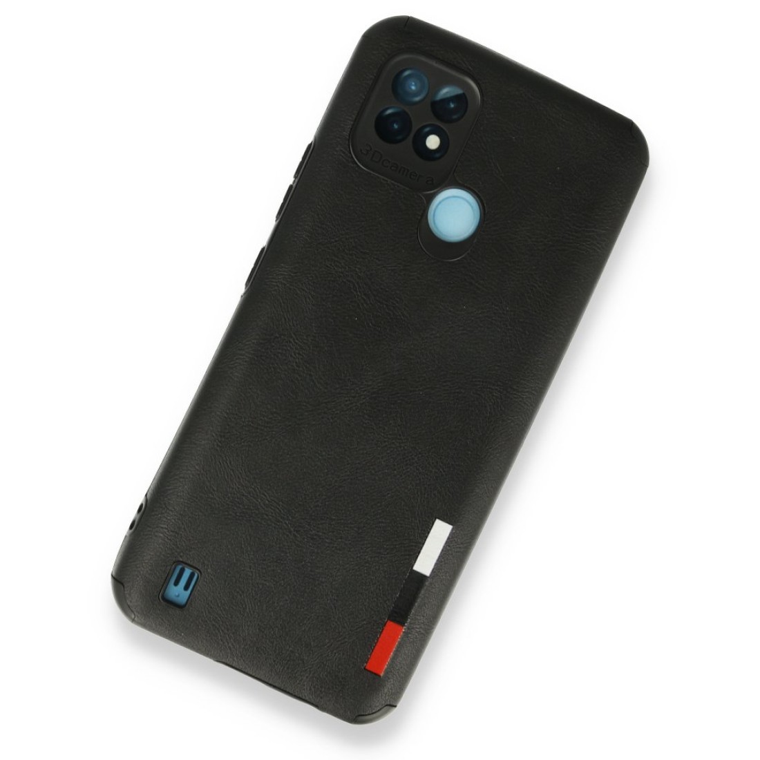  Realme C21 Kılıf Loop Deri Silikon - Siyah