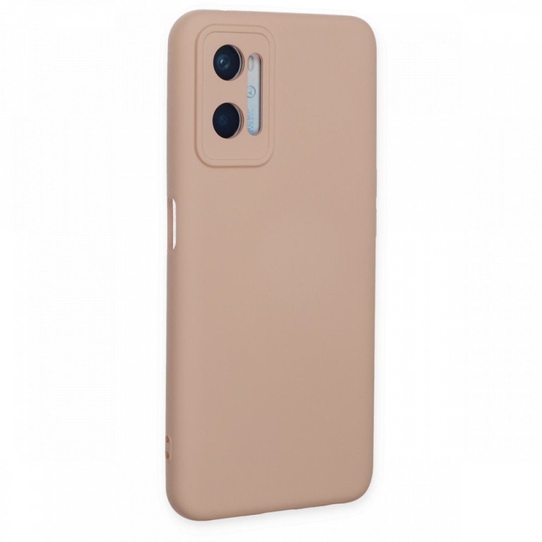 Oppo A96 Kılıf Nano içi Kadife Silikon - Pudra Oppo A96 Kılıf Nano içi Kadife Silikon - Pudra