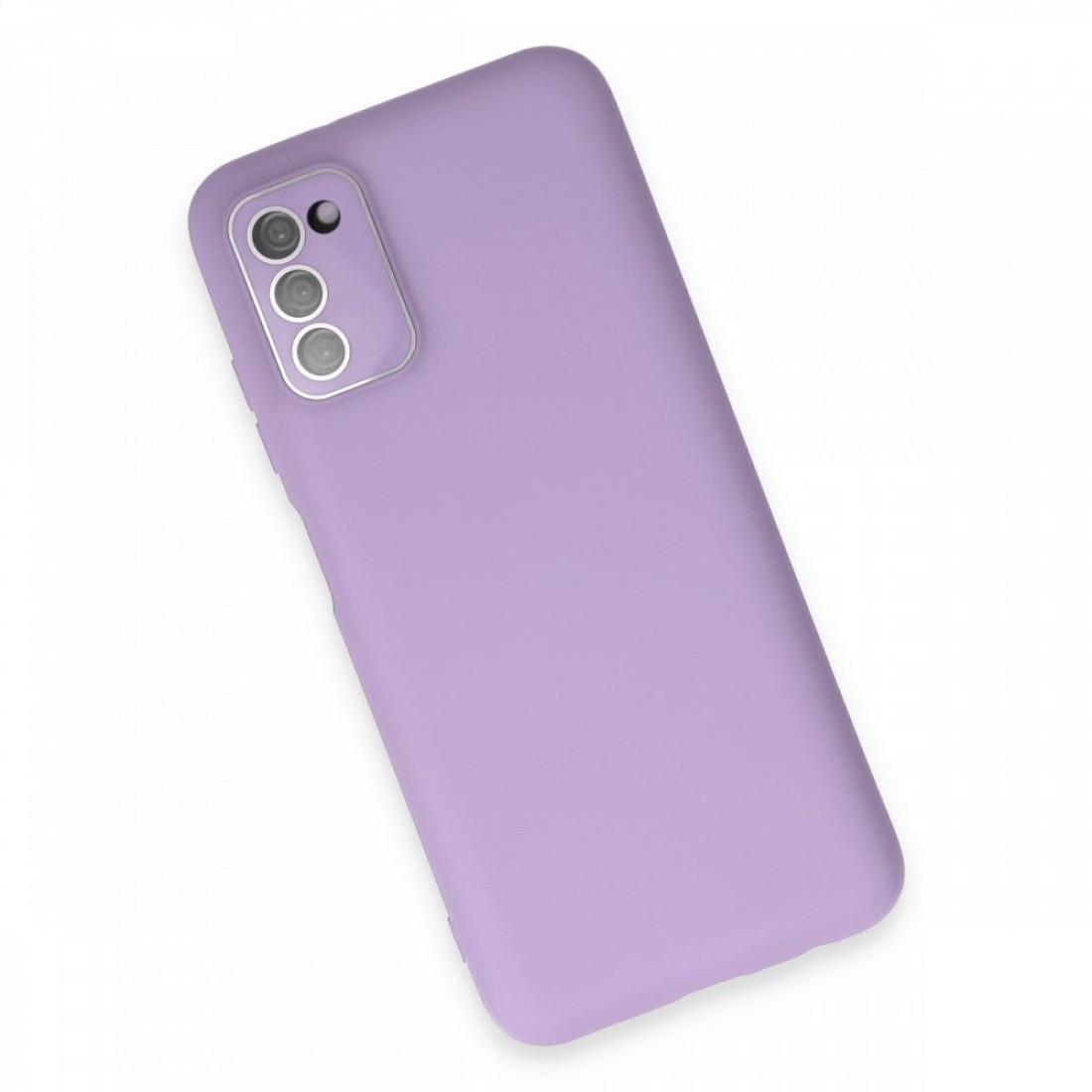  Samsung Galaxy A03S Kılıf Lansman Glass Kapak - Lila