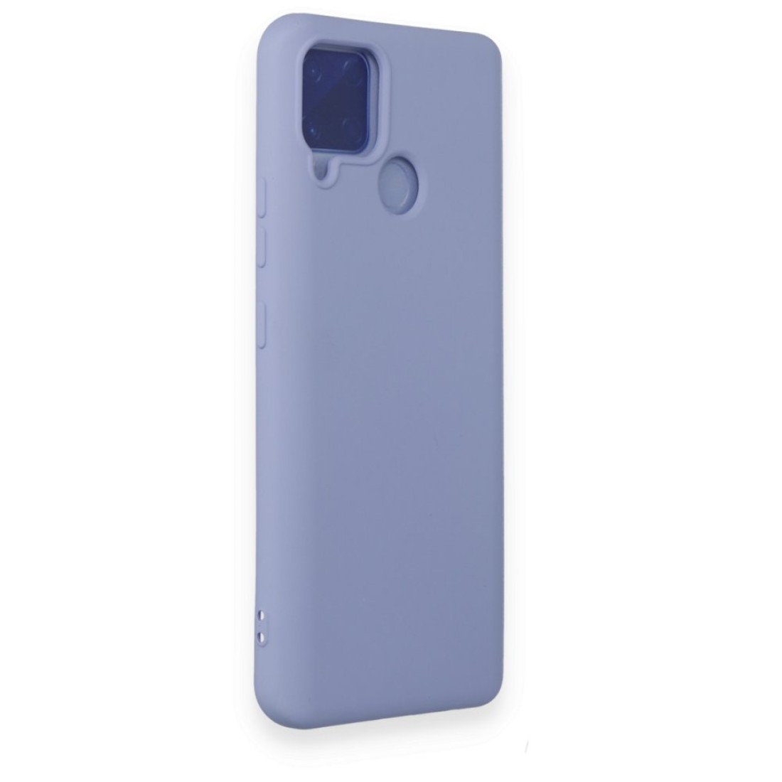  Realme C15 Kılıf Nano içi Kadife Silikon - Lila