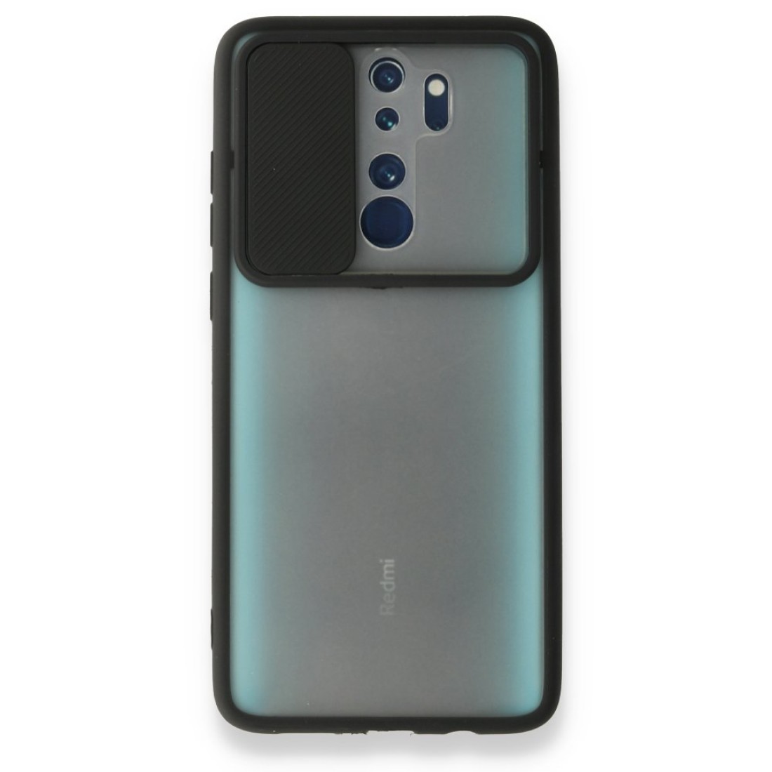  Xiaomi Redmi Note 8 Pro Kılıf Palm Buzlu Kamera Sürgülü Silikon - Siyah