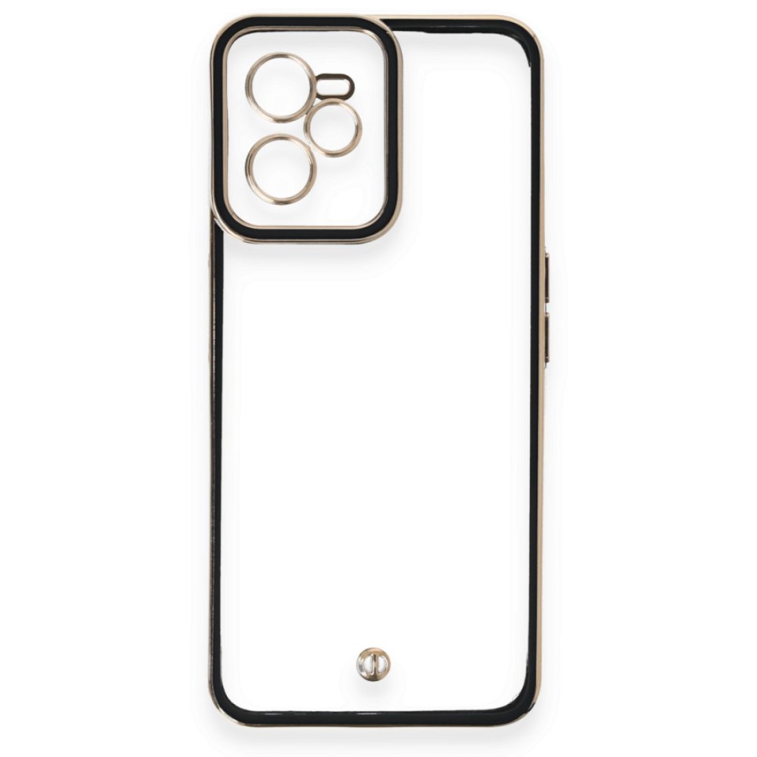  Realme C35 Kılıf Liva Lens Silikon - Siyah