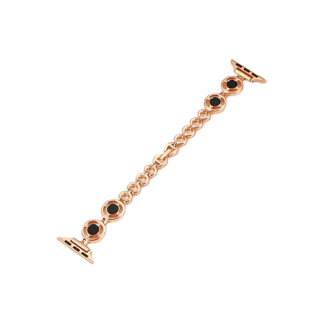  Apple Watch 38mm KR403 Metal Halhal Kordon - Gold-Siyah