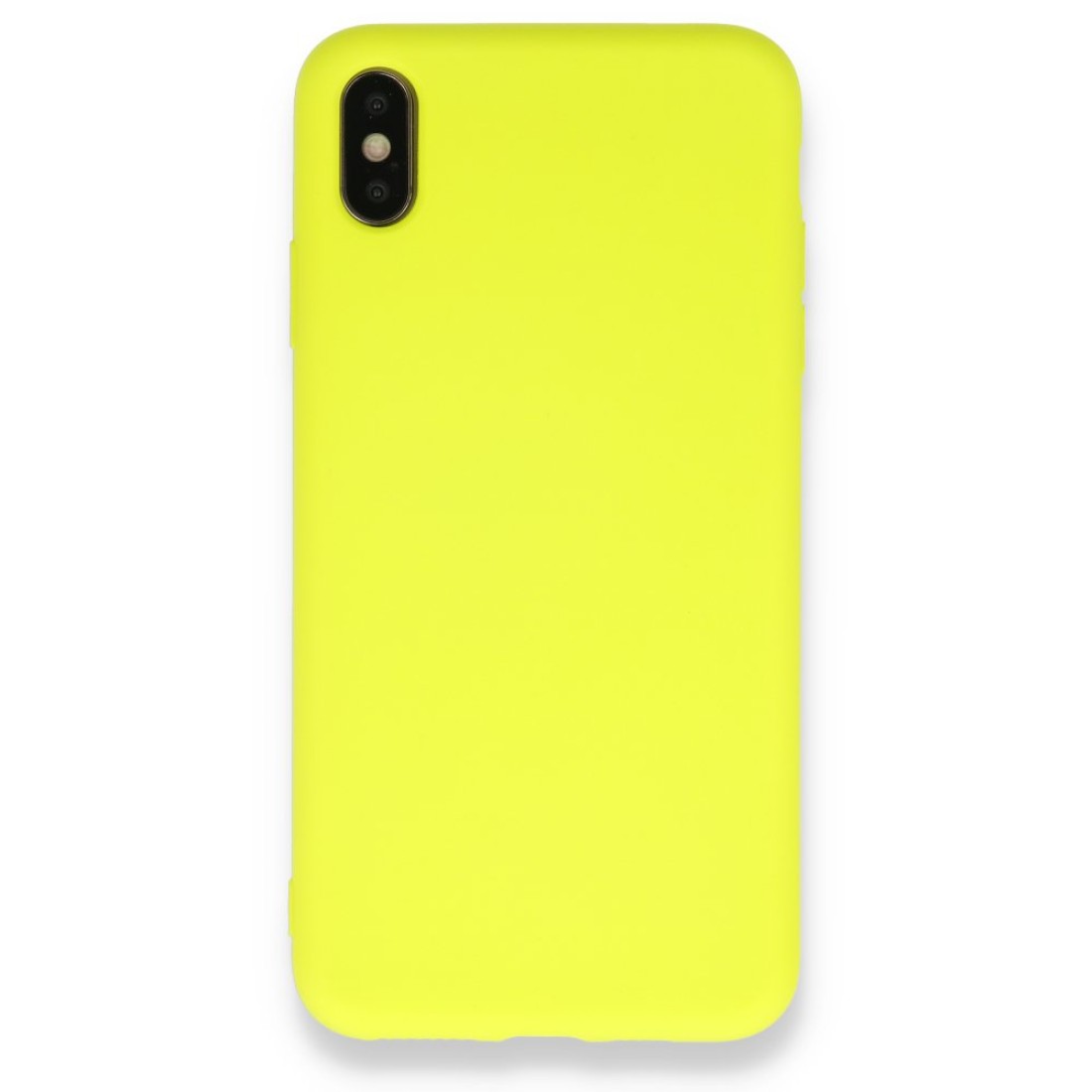  iPhone X Kılıf Nano içi Kadife Silikon - Sarı