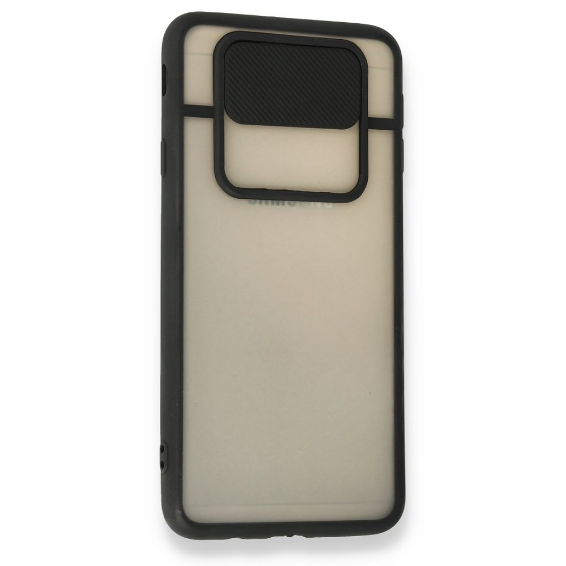 Samsung Galaxy J7 Prime Kılıf Palm Buzlu Kamera Sürgülü Silikon - Siyah