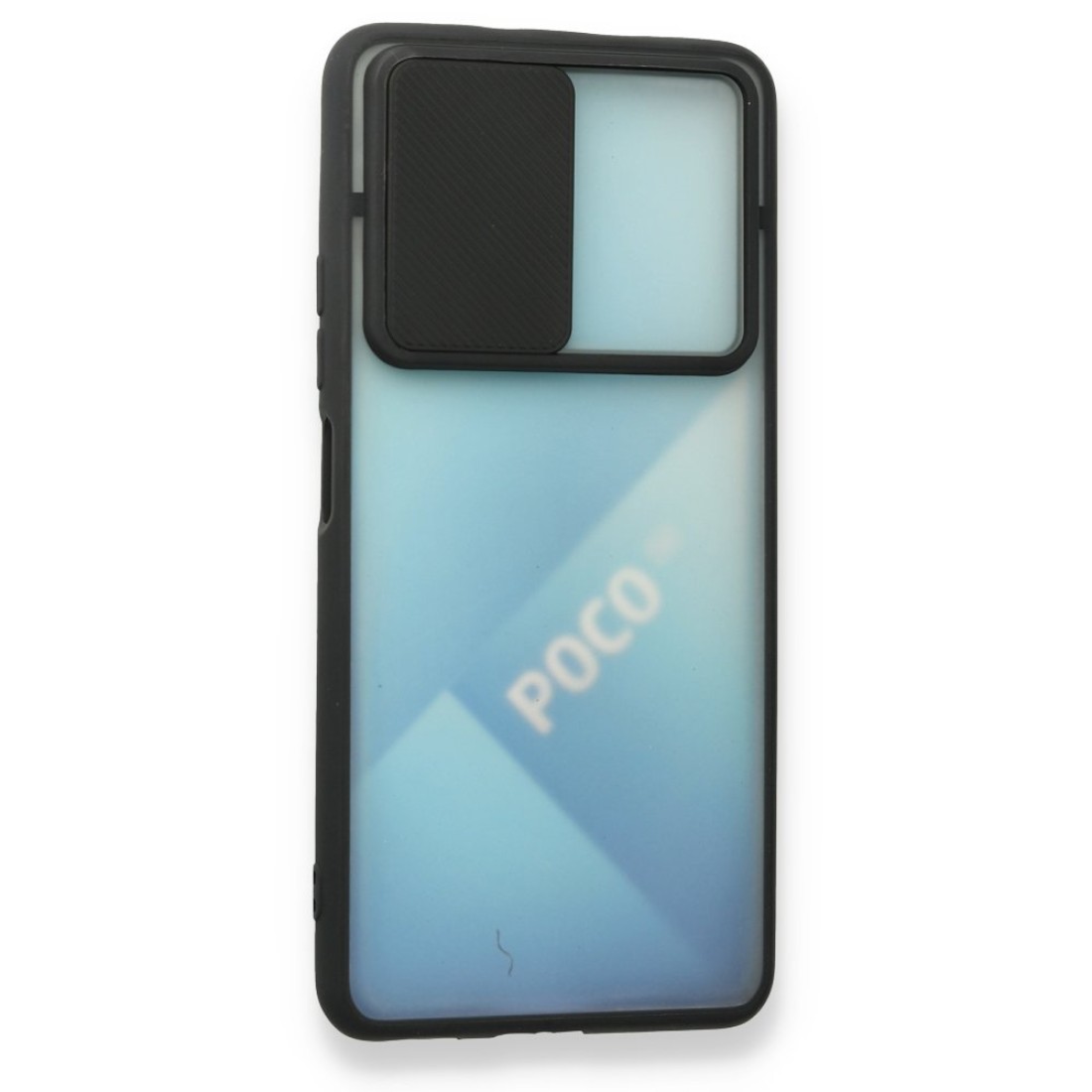 Xiaomi Redmi K40 Kılıf Palm Buzlu Kamera Sürgülü Silikon - Siyah Xiaomi Redmi K40 Kılıf Palm Buzlu Kamera Sürgülü Silikon - Siyah