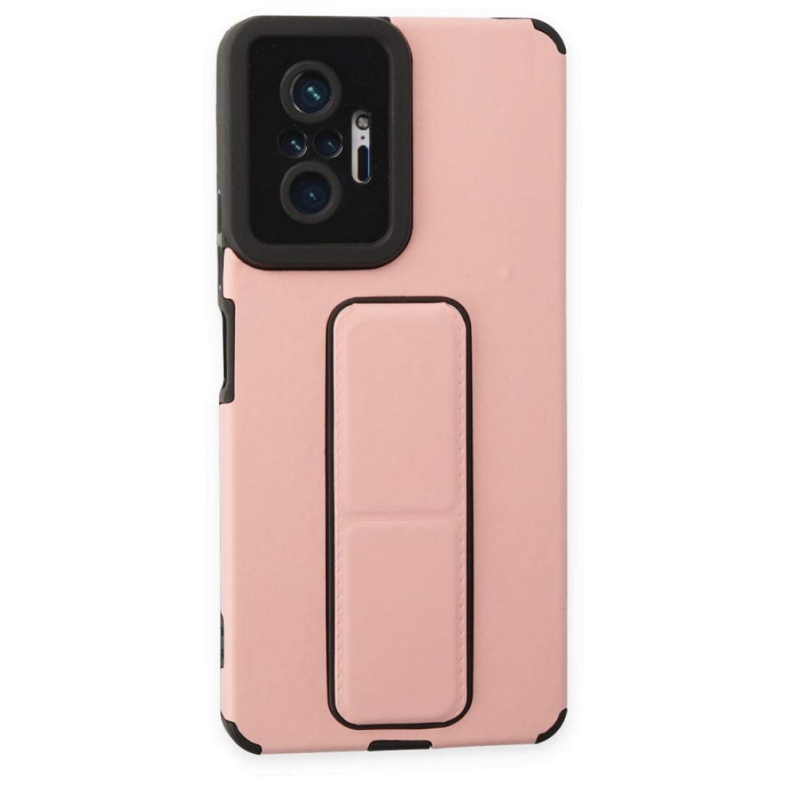  Xiaomi Redmi Note 10 Pro Kılıf Mega Standlı Silikon - Pudra