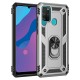  Huawei Y6P Kılıf Sofya Yüzüklü Silikon Kapak - Gümüş