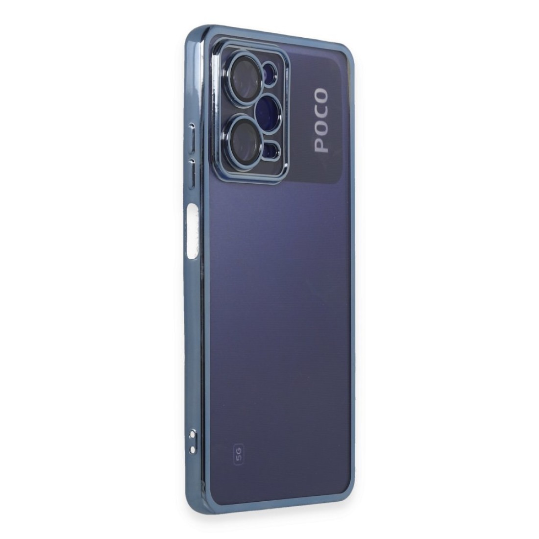  Xiaomi Poco X5 Pro 5G Kılıf Razer Lensli Silikon - Açık Mavi