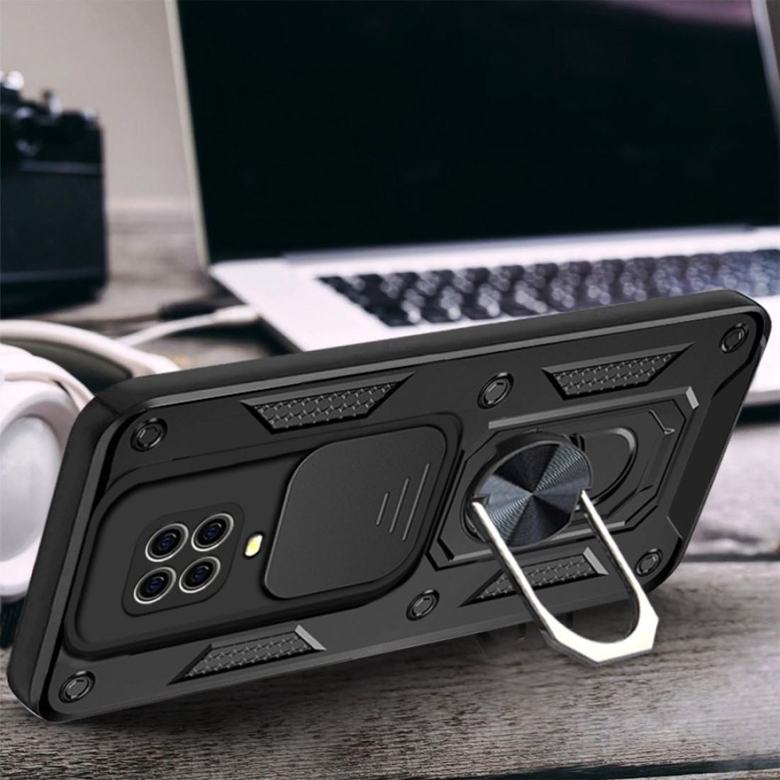 Xiaomi Redmi Note 9S Kılıf Pars Lens Yüzüklü Silikon - Yeşil Xiaomi Redmi Note 9S Kılıf Pars Lens Yüzüklü Silikon - Yeşil