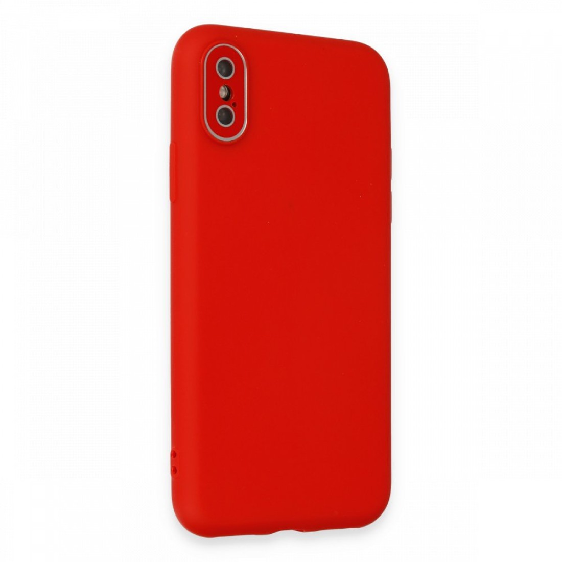  iPhone XS Kılıf Lansman Glass Kapak - Kırmızı