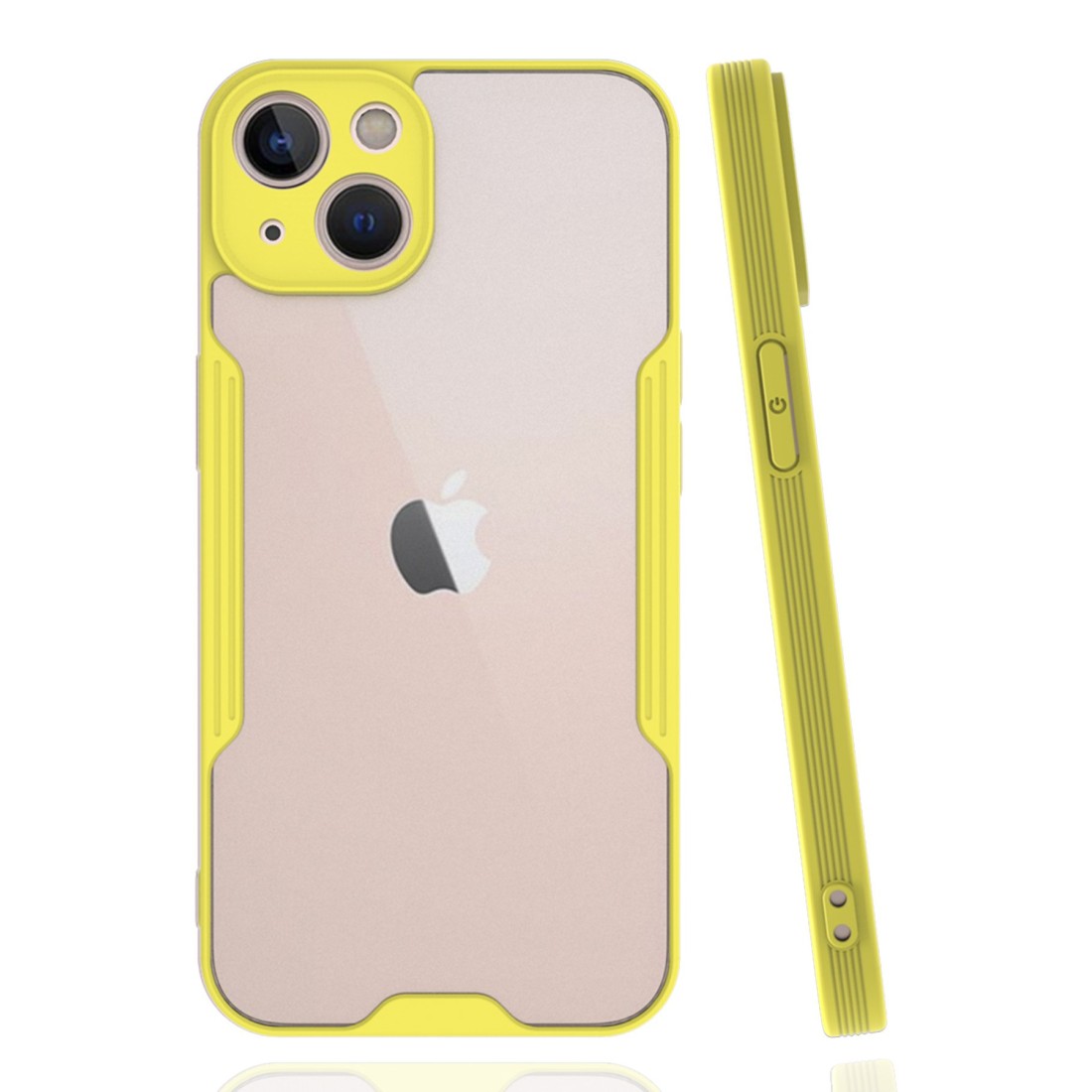 iPhone 14 Plus Kılıf Platin Silikon - Sarı iPhone 14 Plus Kılıf Platin Silikon - Sarı