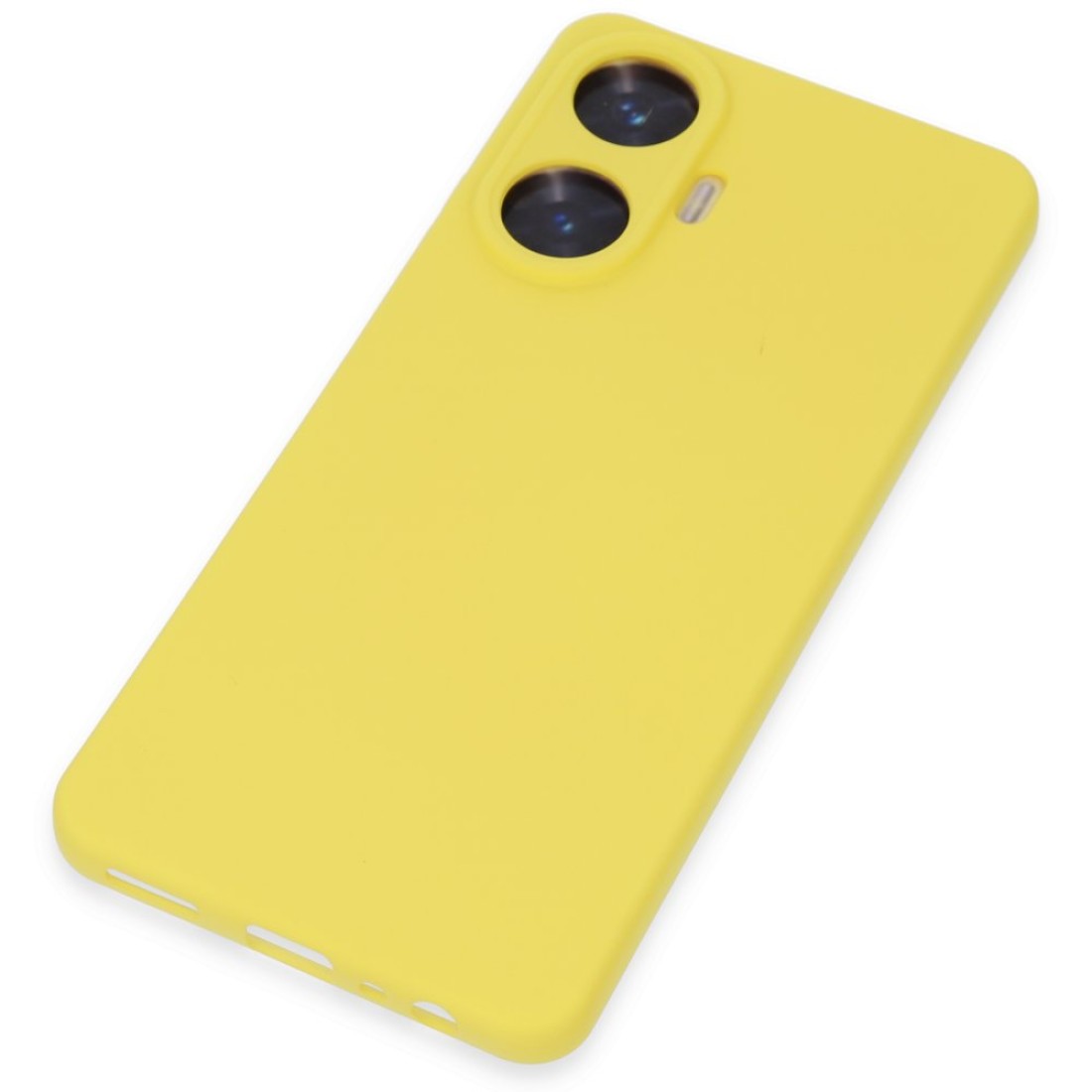  Realme C55 Kılıf Nano içi Kadife Silikon - Sarı