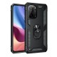  Xiaomi Redmi K40 Kılıf Sofya Yüzüklü Silikon Kapak - Siyah