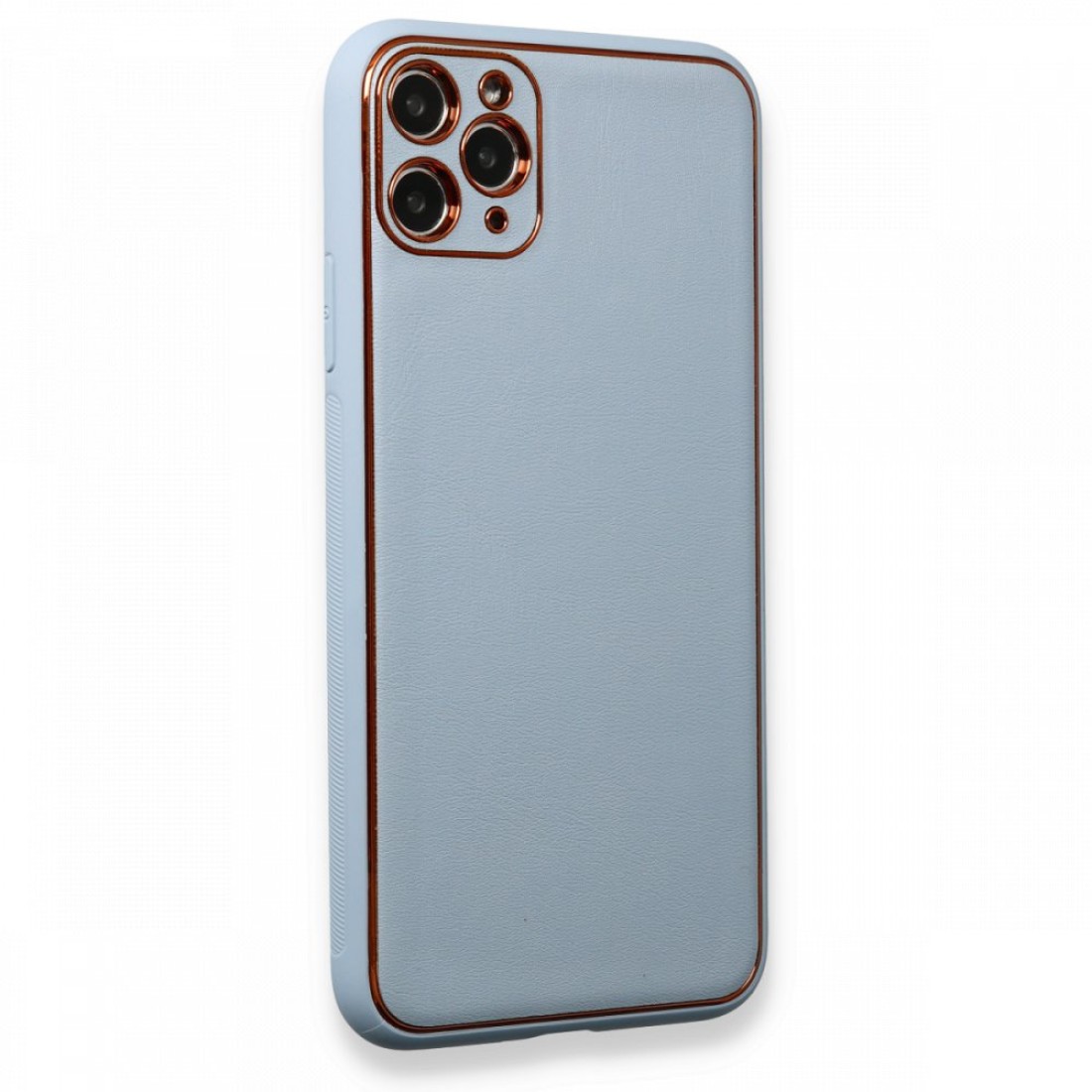  iPhone 11 Pro Kılıf Coco Deri Silikon Kapak - Açık Mavi