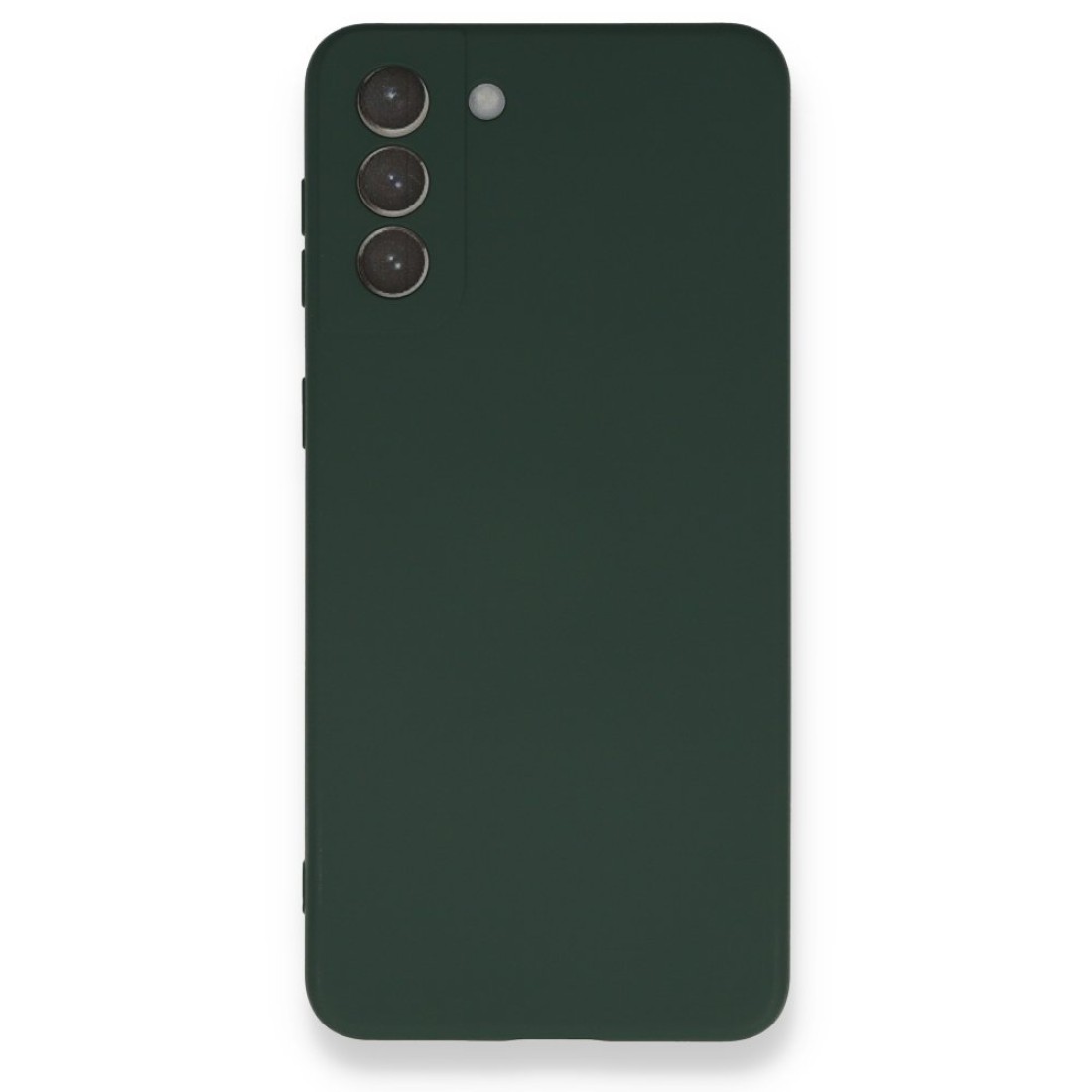  Samsung Galaxy S21 Plus Kılıf Nano içi Kadife Silikon - Koyu Yeşil