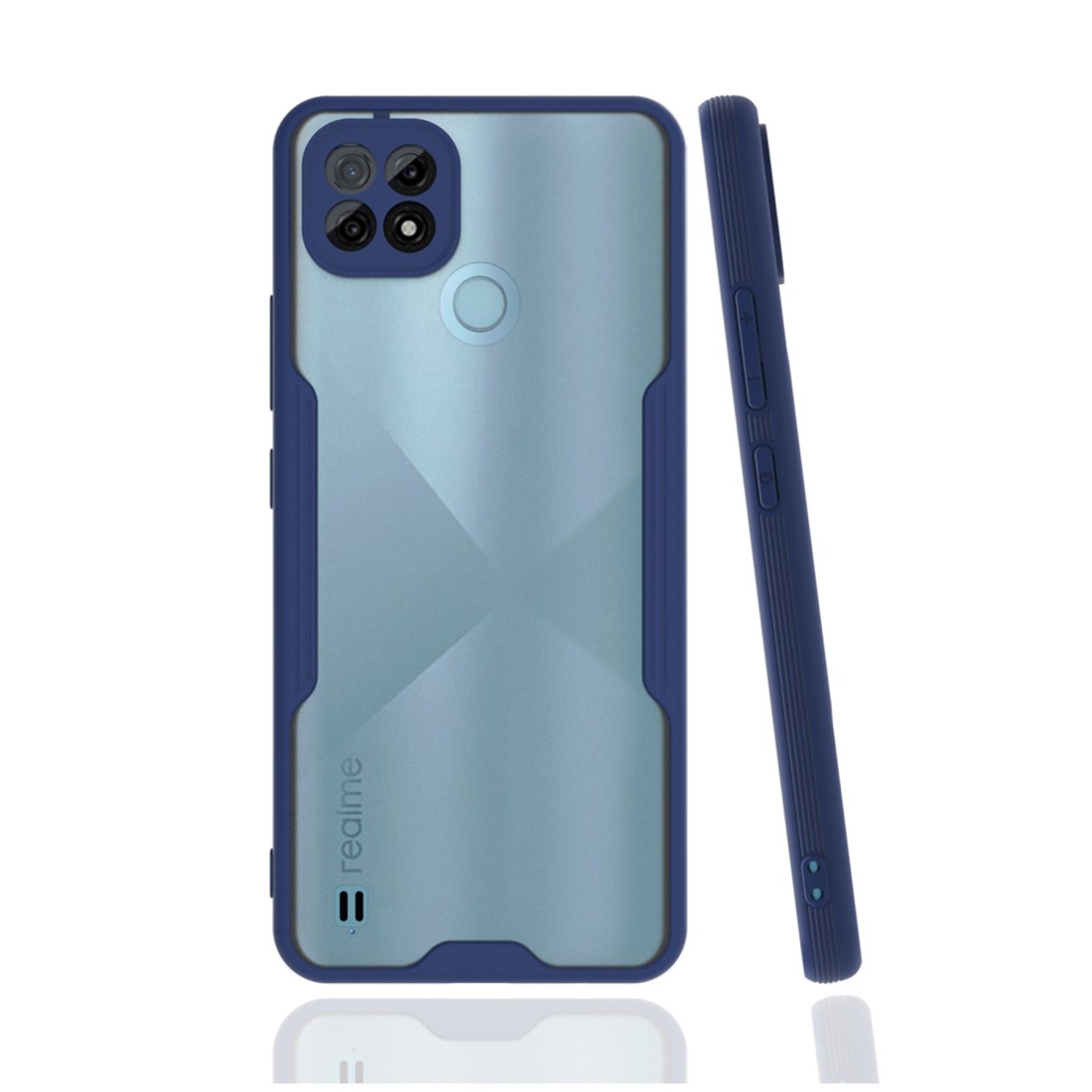  Realme C21 Kılıf Platin Silikon - Lacivert