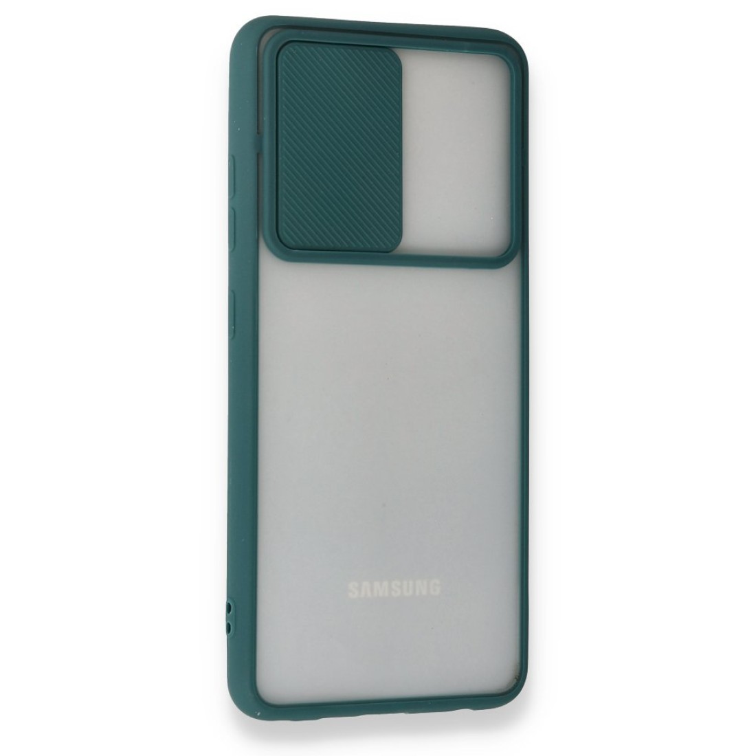  Samsung Galaxy A32 Kılıf Palm Buzlu Kamera Sürgülü Silikon - Yeşil