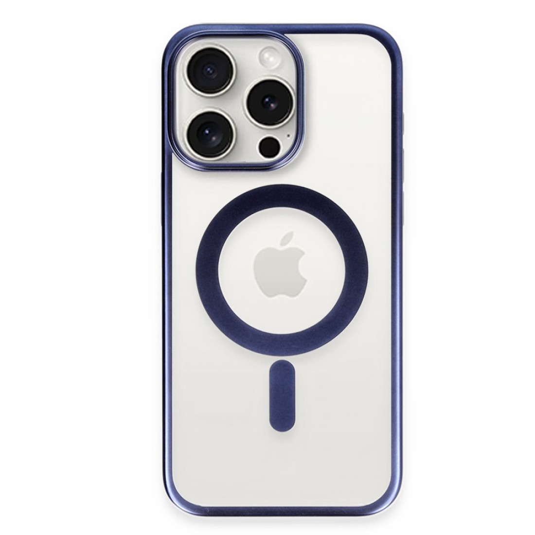 iPhone 15 Pro Kılıf Erozi Magsafe Kapak - Lacivert iPhone 15 Pro Kılıf Erozi Magsafe Kapak - Lacivert