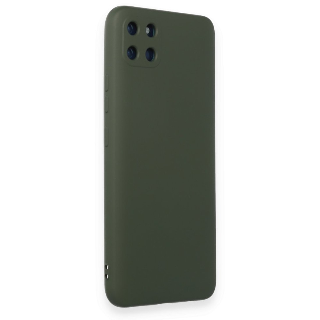  Realme C11 Kılıf Nano içi Kadife Silikon - Koyu Yeşil