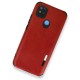  Xiaomi Redmi 9C Kılıf Loop Deri Silikon - Kırmızı