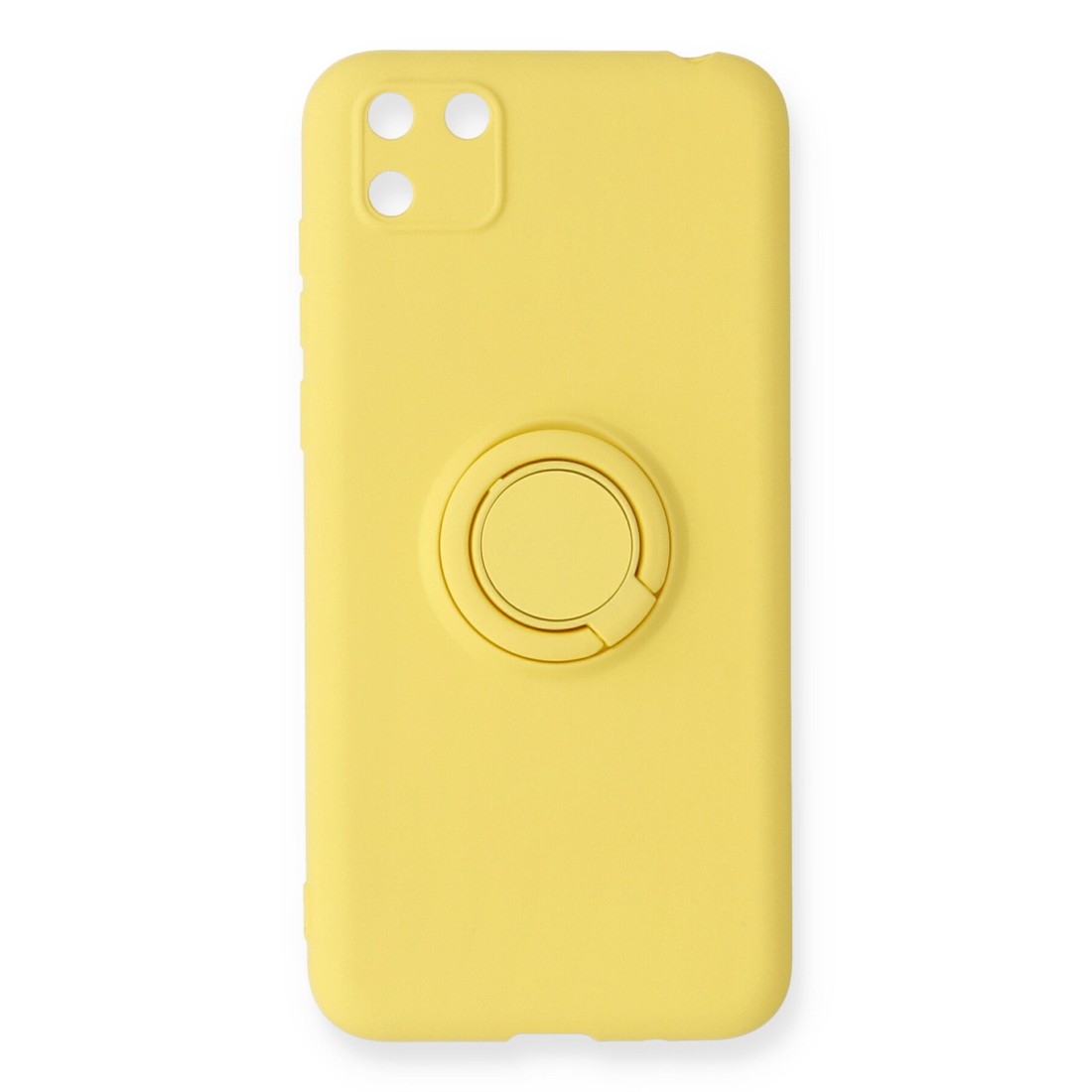  Huawei Y5P Kılıf Viktor Yüzüklü Silikon - Sarı