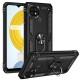 Realme C21 Kılıf Sofya Yüzüklü Silikon Kapak - Siyah Realme C21 Kılıf Sofya Yüzüklü Silikon Kapak - Siyah