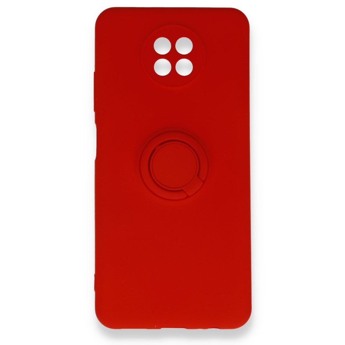  Xiaomi Redmi Note 9 5G Kılıf Viktor Yüzüklü Silikon - Kırmızı