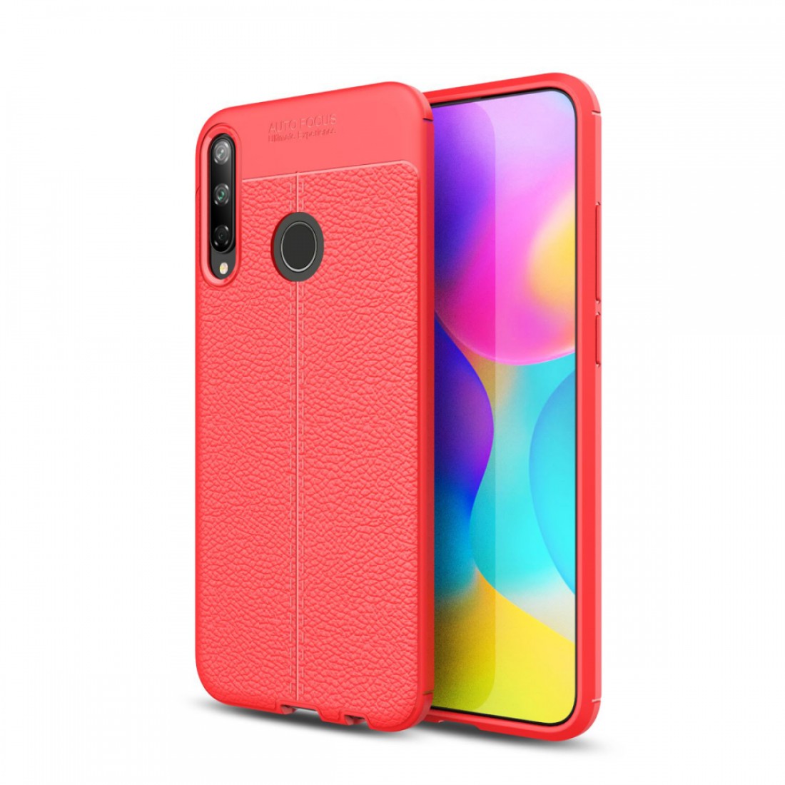  Huawei P40 Lite E Kılıf Auto Focus Kapak - Kırmızı