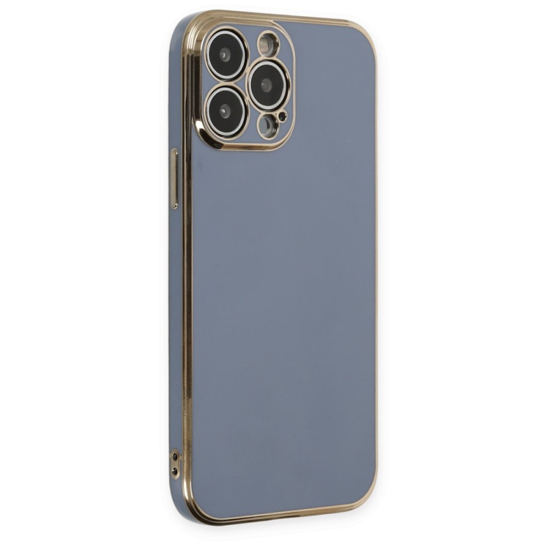  iPhone 14 Pro Max Kılıf Volet Silikon - Mavi