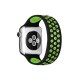  Apple Watch 38mm Ayarlı Delikli Silikon Kordon - Siyah-Yeşil