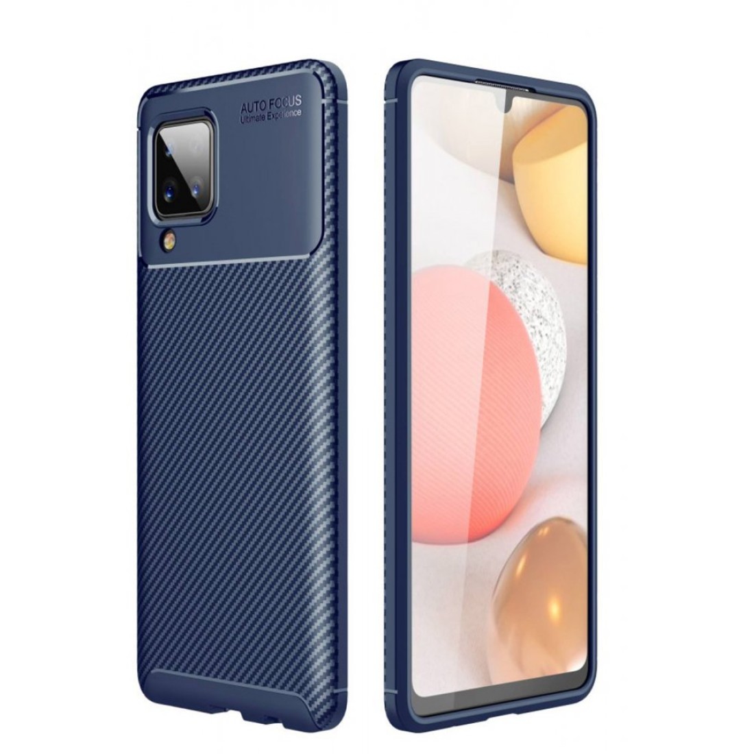  Samsung Galaxy M32 Kılıf Auto Focus Karbon Kapak - Lacivert
