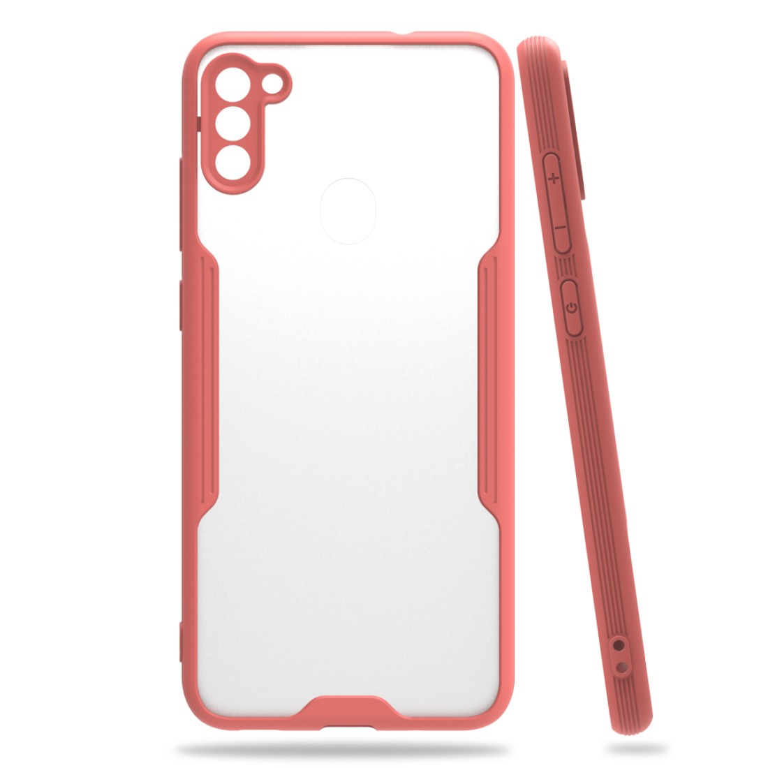  Samsung Galaxy M11 Kılıf Platin Silikon - Pembe