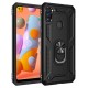  Samsung Galaxy M11 Kılıf Sofya Yüzüklü Silikon Kapak - Siyah