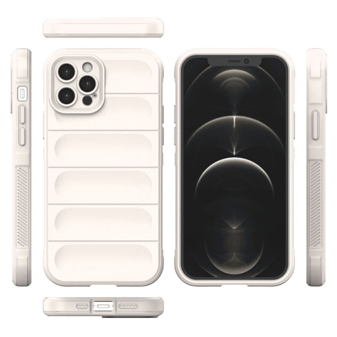  iPhone 12 Pro Kılıf Optimum Silikon - Krem