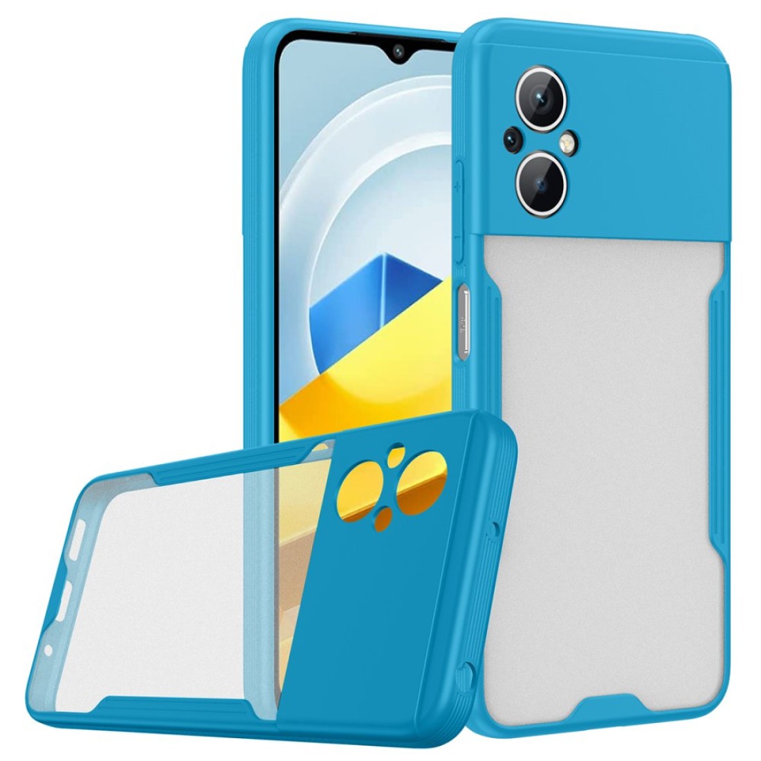  Xiaomi Poco M5 Kılıf Platin Silikon - Mavi