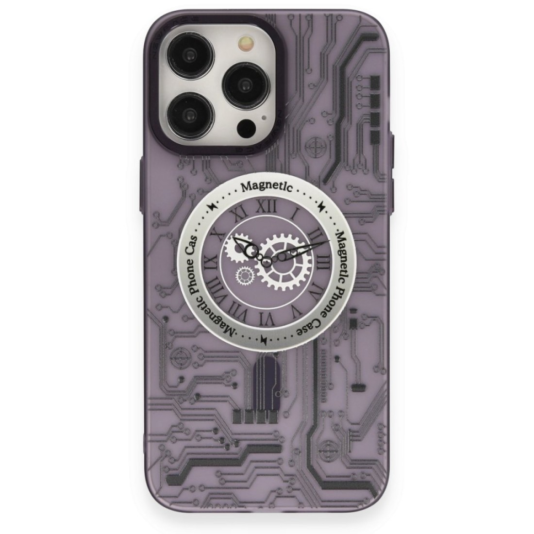  iPhone 14 Pro Max Kılıf Apollo Magneticsafe Desenli Kapak - Apollo Mor - 5
