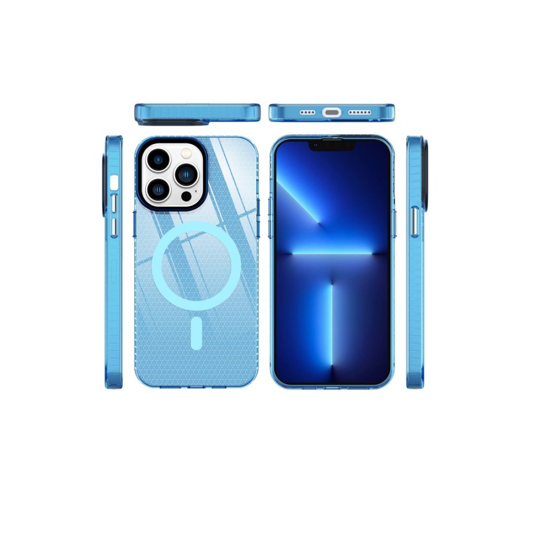  iPhone 13 Pro Max Kılıf Beta Magneticsafe Silikon - Mavi