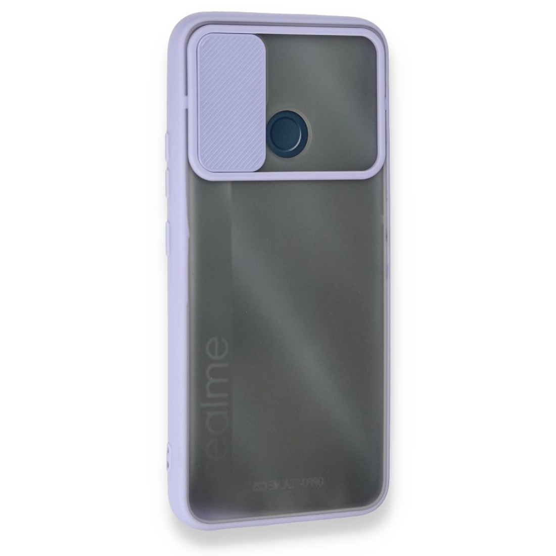  Realme C25 Kılıf Palm Buzlu Kamera Sürgülü Silikon - Lila