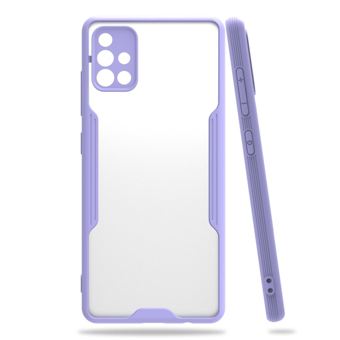  Samsung Galaxy A71 Kılıf Platin Silikon - Lila