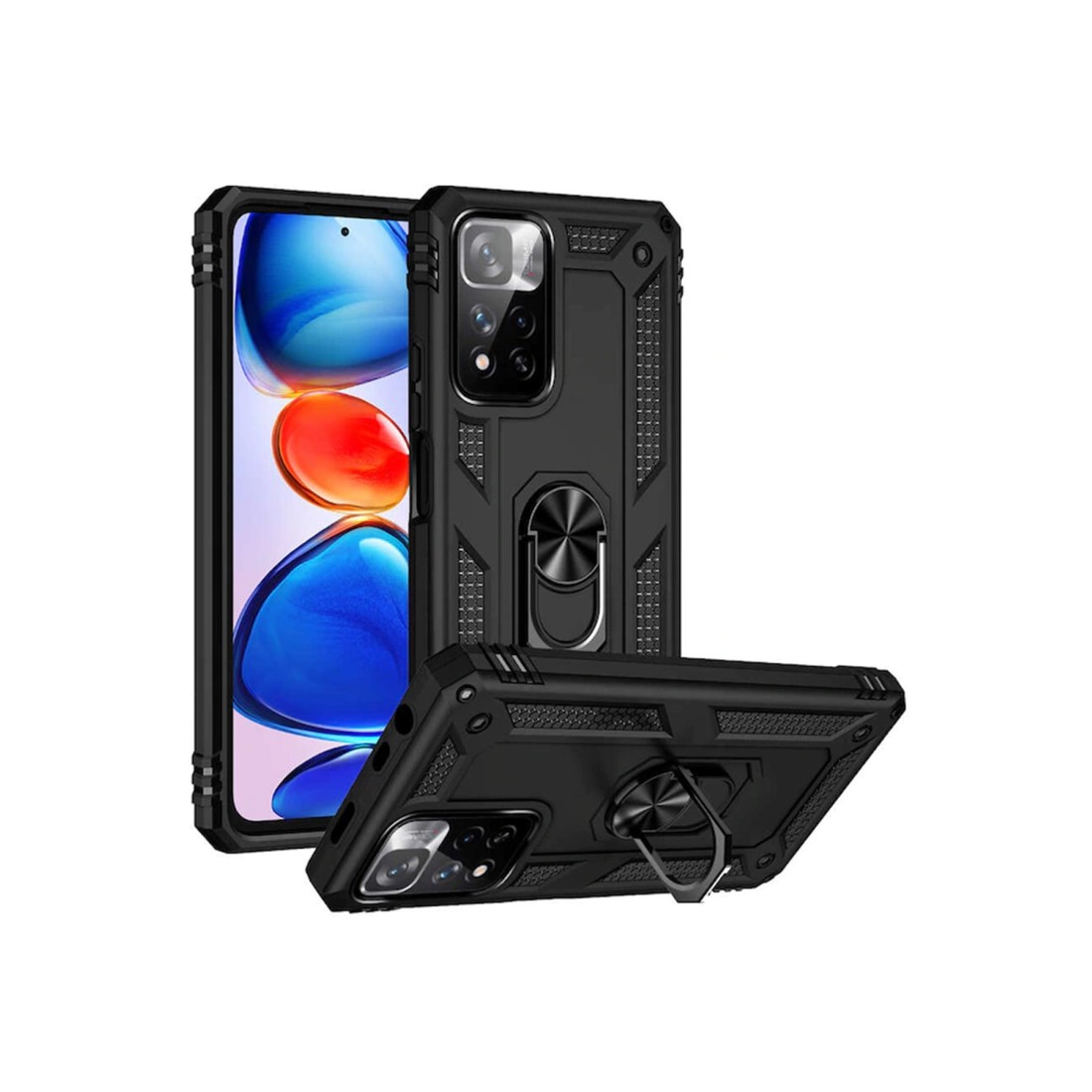 Xiaomi Redmi Note 11 Pro Plus 5G Kılıf Sofya Yüzüklü Silikon Kapak - Siyah Xiaomi Redmi Note 11 Pro Plus 5G Kılıf Sofya Yüzüklü Silikon Kapak - Siyah