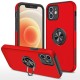iPhone 12 Kılıf Elit Yüzüklü Kapak - Kırmızı iPhone 12 Kılıf Elit Yüzüklü Kapak - Kırmızı