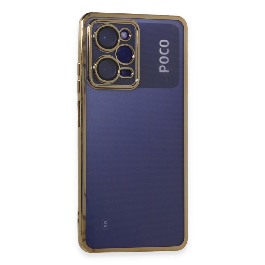  Xiaomi Poco X5 Pro 5G Kılıf Razer Lensli Silikon - Gold