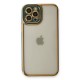  iPhone 12 Pro Kılıf Liva Lens Silikon - Yeşil