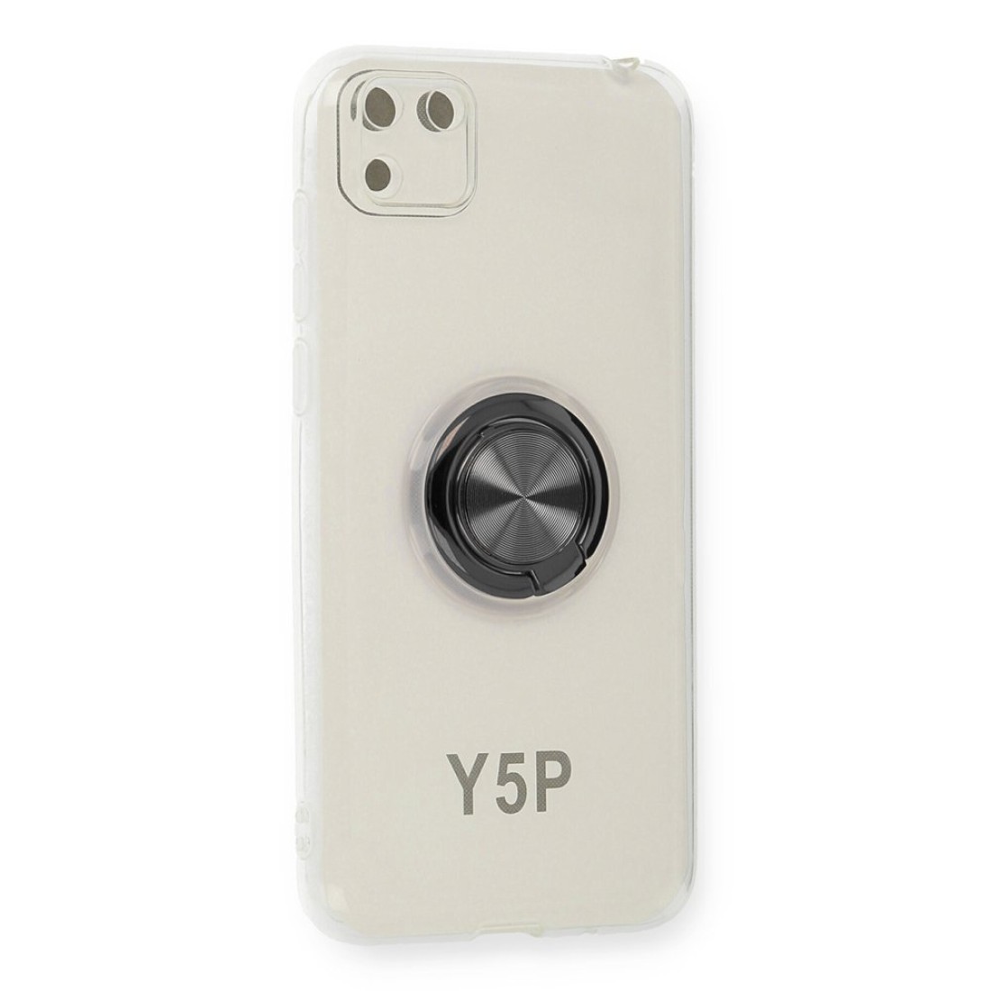 Huawei Y5P Kılıf Gros Yüzüklü Silikon - Siyah Huawei Y5P Kılıf Gros Yüzüklü Silikon - Siyah
