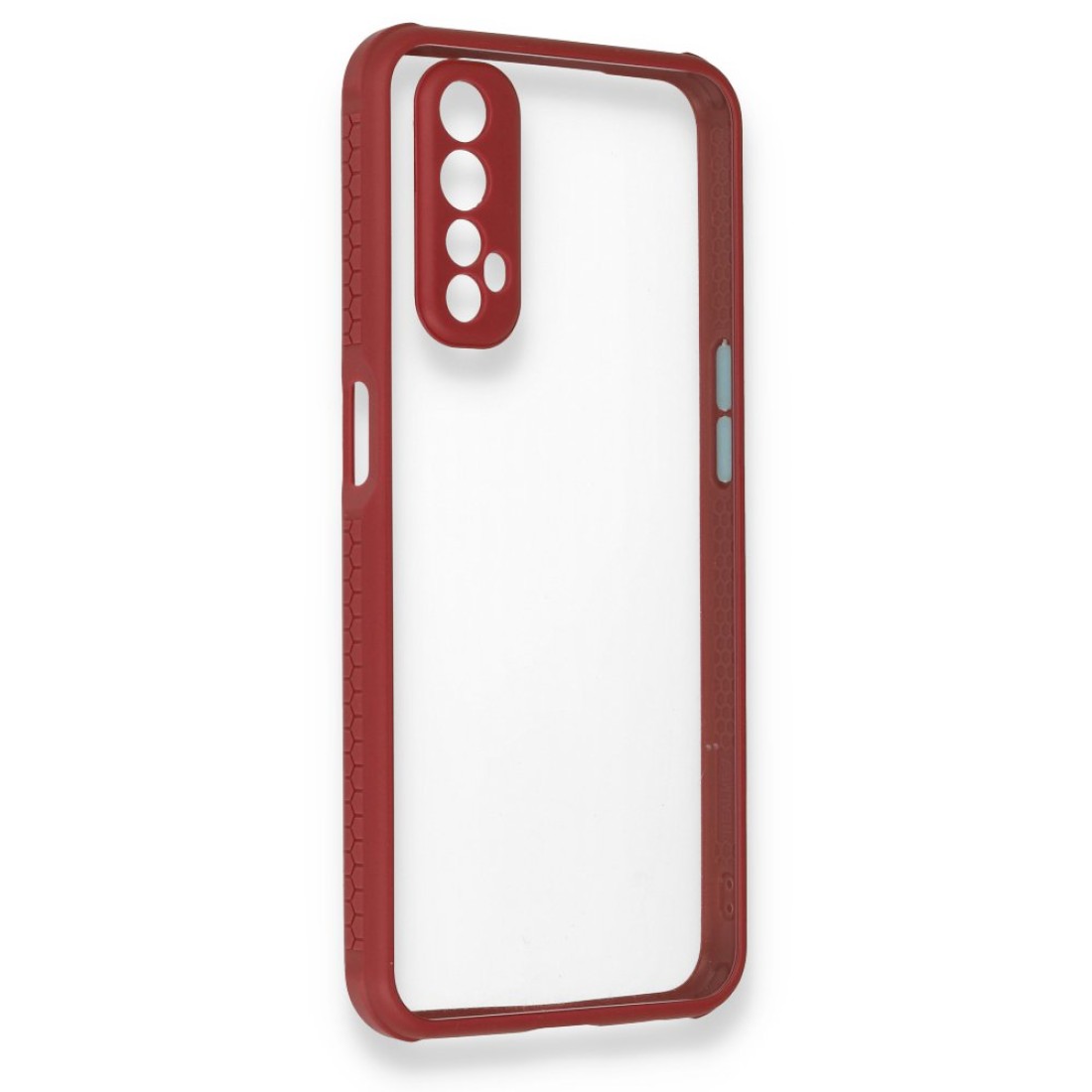  Realme 7 Kılıf Miami Şeffaf Silikon - Fuşya