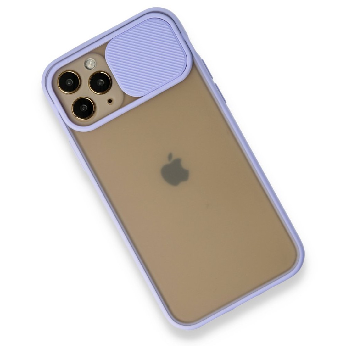  iPhone 11 Pro Kılıf Palm Buzlu Kamera Sürgülü Silikon - Lila